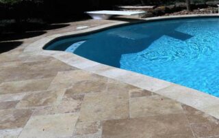 This image shows a pool deck that was recently resurfaced.